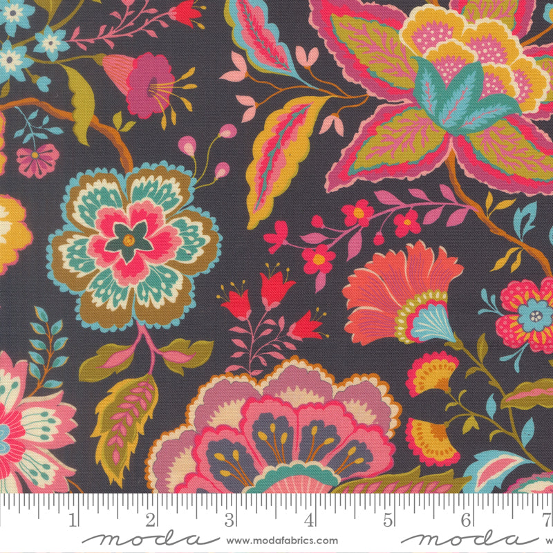 Sitara Jasmine Midnight 11980 12 by Crystal Manning for Moda
