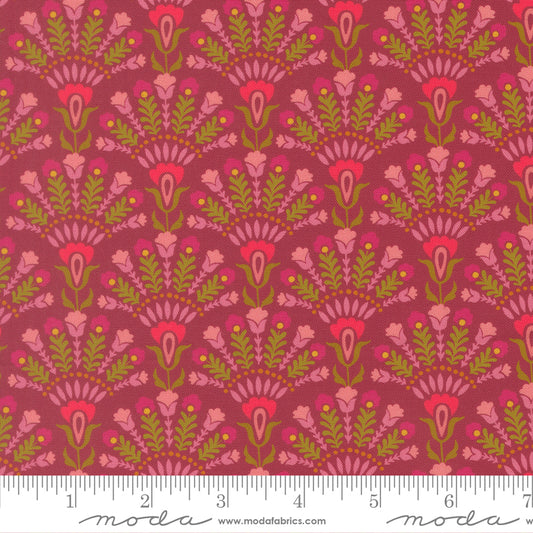 Sitara Opaline Rose Wine 11983 20 by Crystal Manning for Moda
