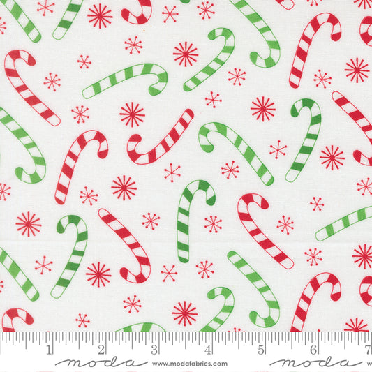 Snow Time - Candy Cane Winter White - 22503 11 by Me and My Sister Designs for Moda