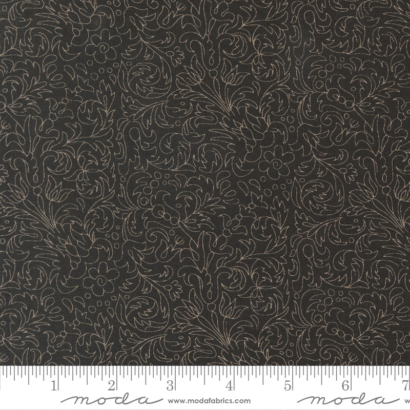 Posh Threadwork Blenders Scroll Onyx Noir - 30773 18 by Basic Grey for Moda