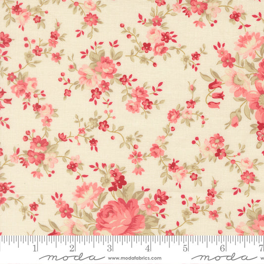 Petals and Polka Dots Blossoms Florals Lace - 3080 11 - by Bunny Hill Designs for Moda