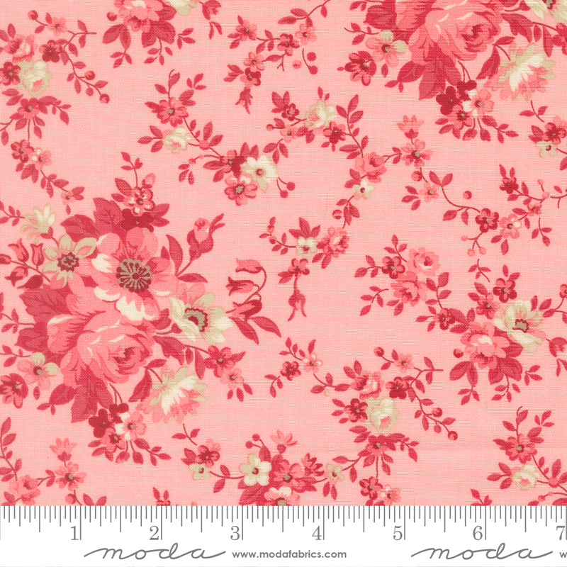 Petals and Polka Dots Blossoms Florals Blush - 3080 14 - by Bunny Hill Designs for Moda