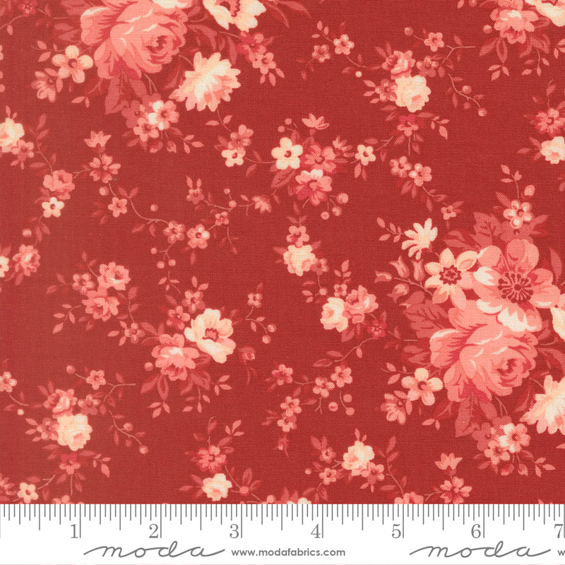 Petals and Polka Dots Blossoms Florals Rose - 3080 20 - by Bunny Hill Designs for Moda