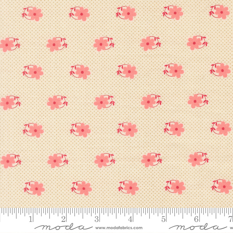 Petals and Polka Dots Pinwheels Florals Dots Lace - 3083 11 - by Bunny Hill Designs for Moda