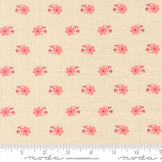 Petals and Polka Dots Pinwheels Florals Dots Lace - 3083 11 - by Bunny Hill Designs for Moda