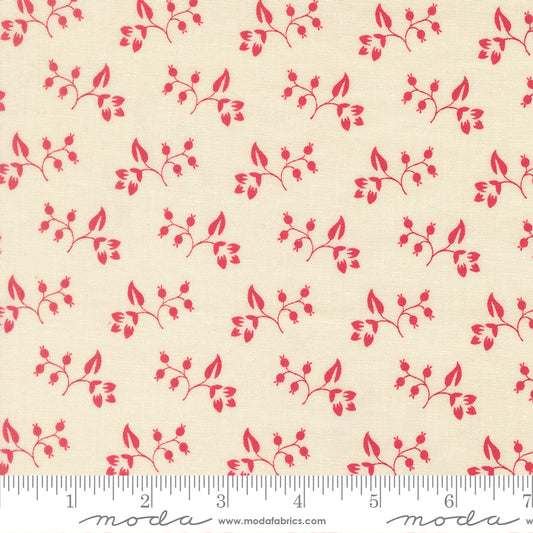 Petals and Polka Dots Rose Hips Florals Lace - 3085 11 - by Bunny Hill Designs for Moda