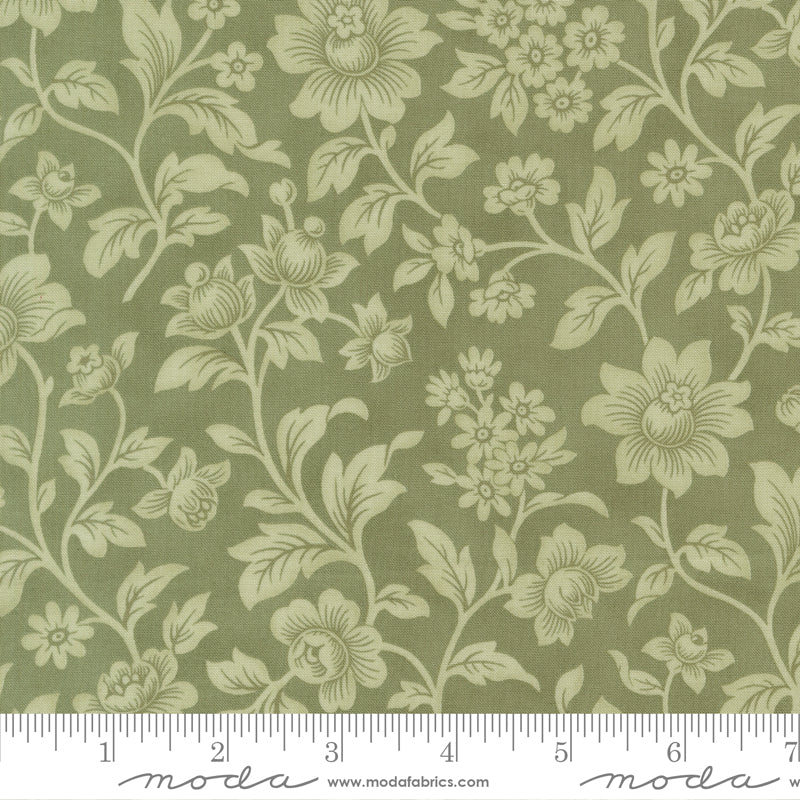 Ambiance Eucalyptus Elegance Florals Damask - 44412 15 by 3 Sisters for Moda