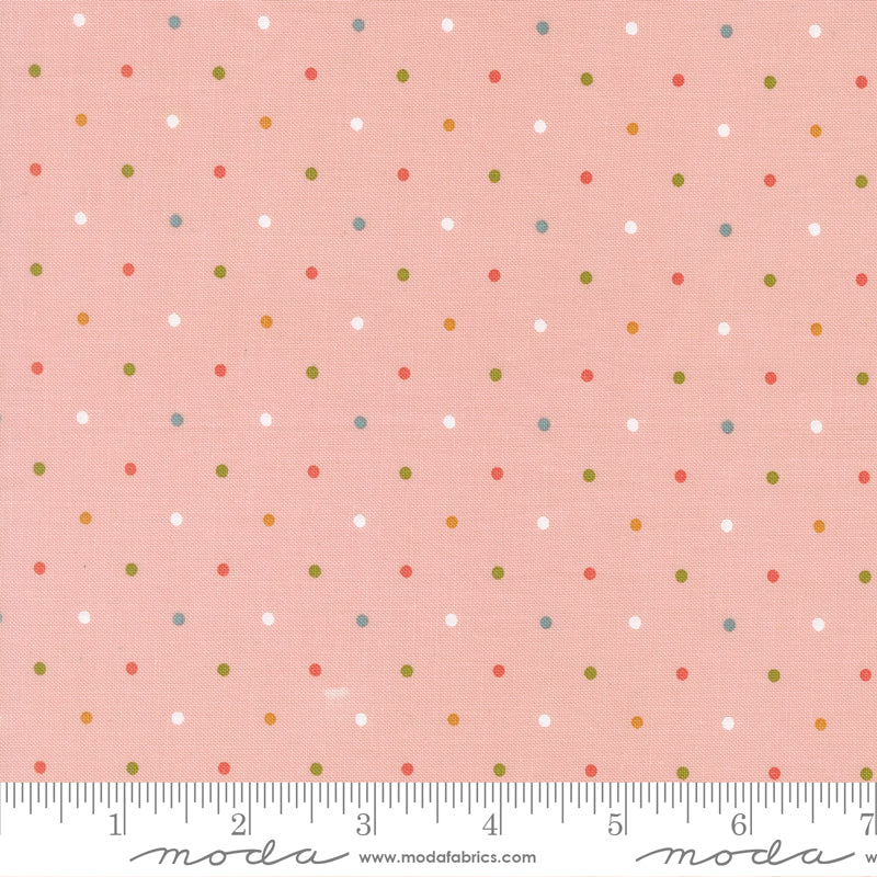 Magic Dot Basics - Carnation 5230 52 by Lella Boutique for Moda