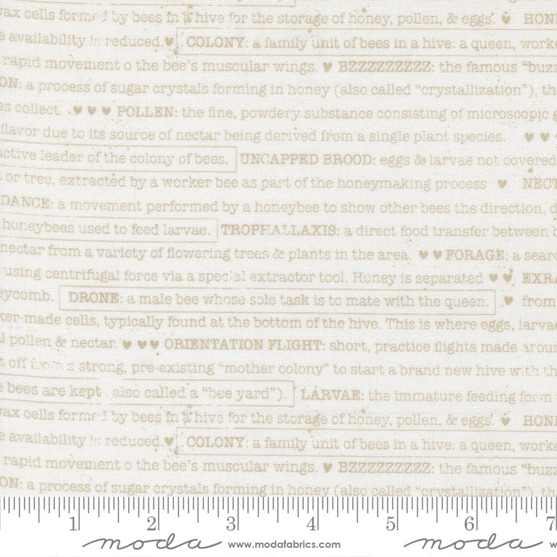 Wild Honey Buzz Words Text - Daisy 5254 11 by Lella Boutique for Moda