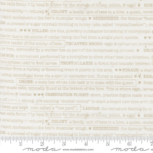 Wild Honey Buzz Words Text - Daisy 5254 11 by Lella Boutique for Moda