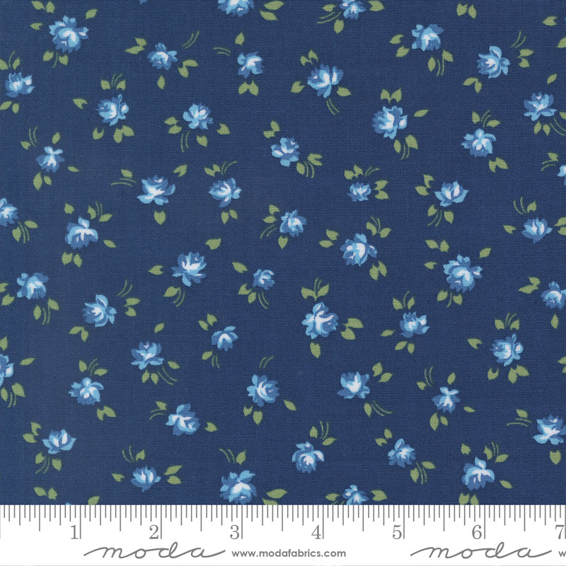 Blueprint Navy Grace Small Floral - 55331 16 by Camille Roskelley for Moda