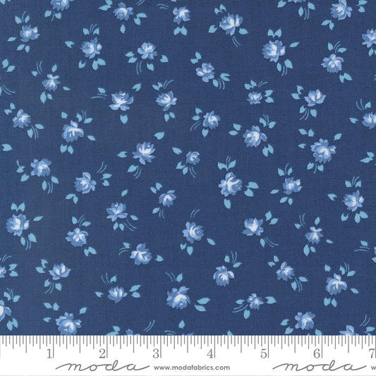 Blueprint Navy Tonal Grace Small Floral - 55331 36 by Camille Roskelley for Moda
