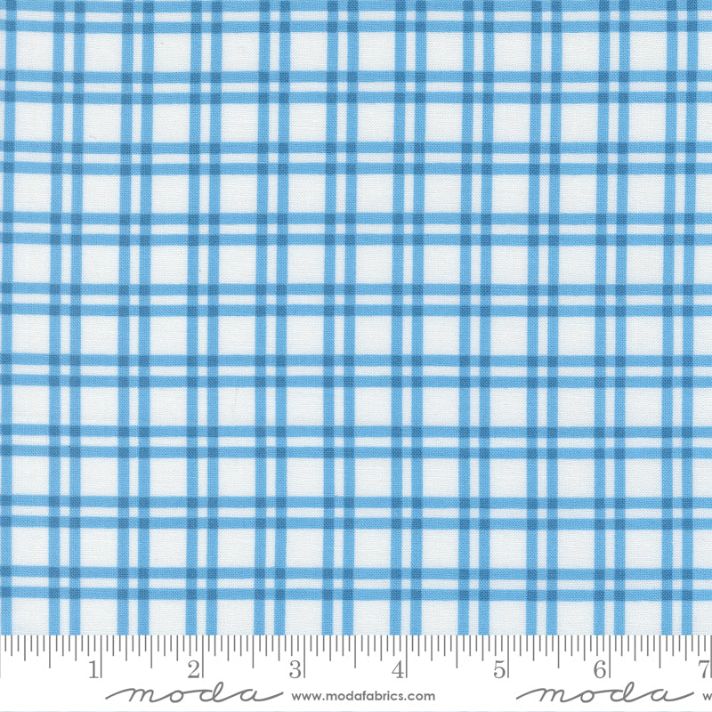 Blueprint Plaid White Harbor - 55332 11 by Camille Roskelley for Moda