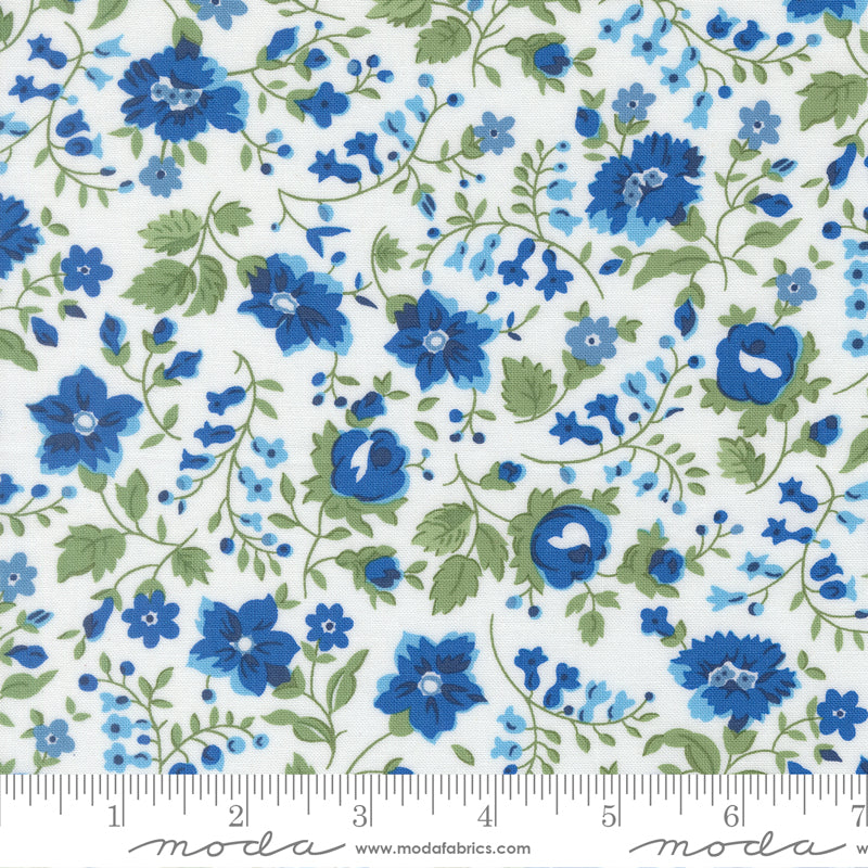 Blueprint Vineyard Florals White Multi - 55338 11 by Camille Roskelley for Moda
