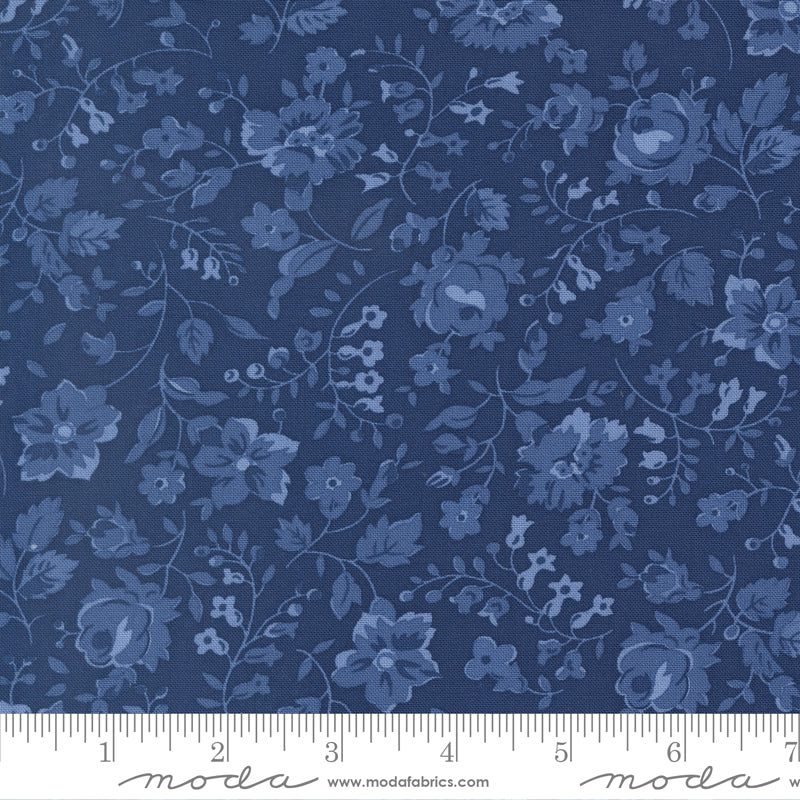 Blueprint Vineyard Florals Navy - 55338 16 by Camille Roskelley for Moda