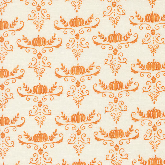 I Love Fall Most of All - Pumpkins and Vines Damask White Pumpkin 56146 22