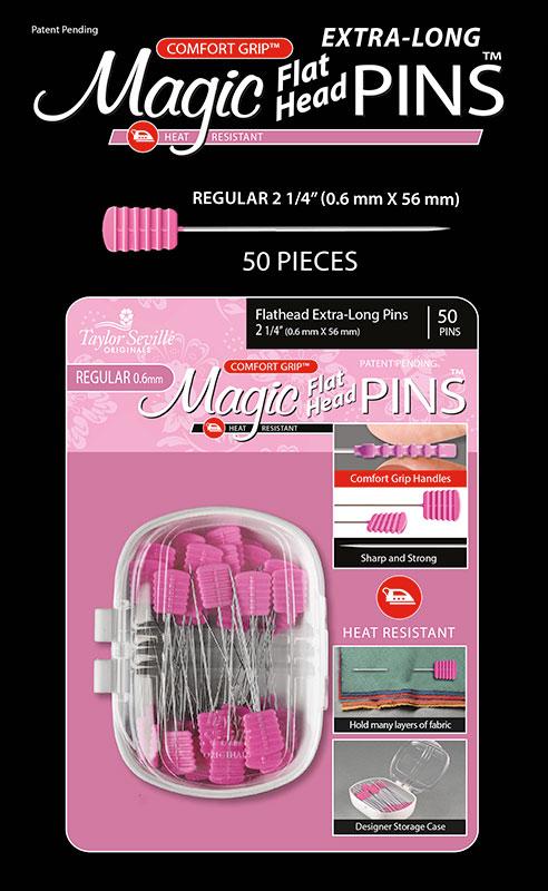 Taylor Seville 50 Count Extra Long Flat Head Magic Pin 220290 Taylor Seville#1