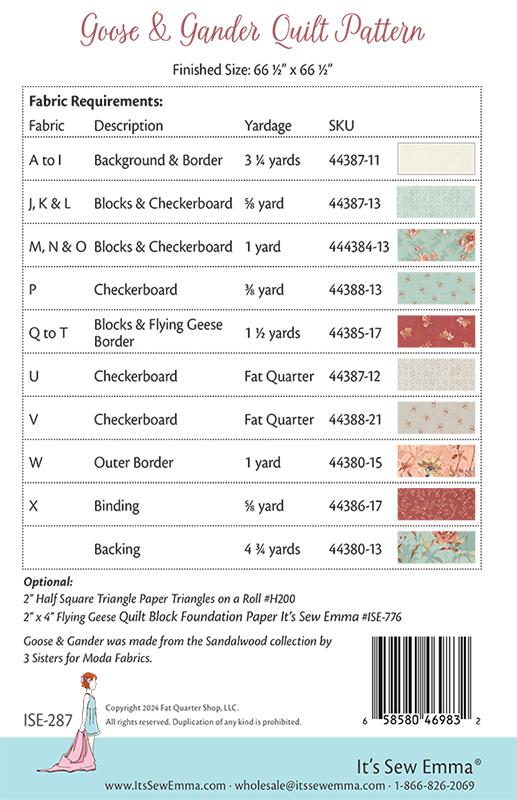 Goose & Gander Quilt Pattern by It's Sew Emma
