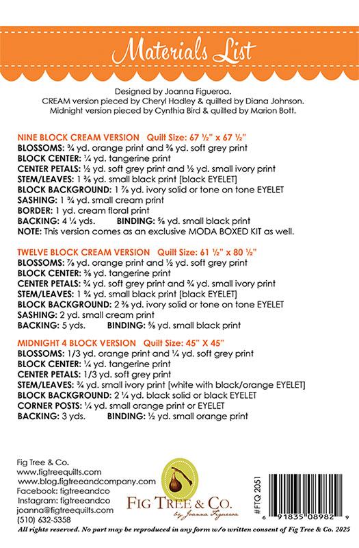 Pecan Blossoms Quilt Pattern by Fig Tree & Co.