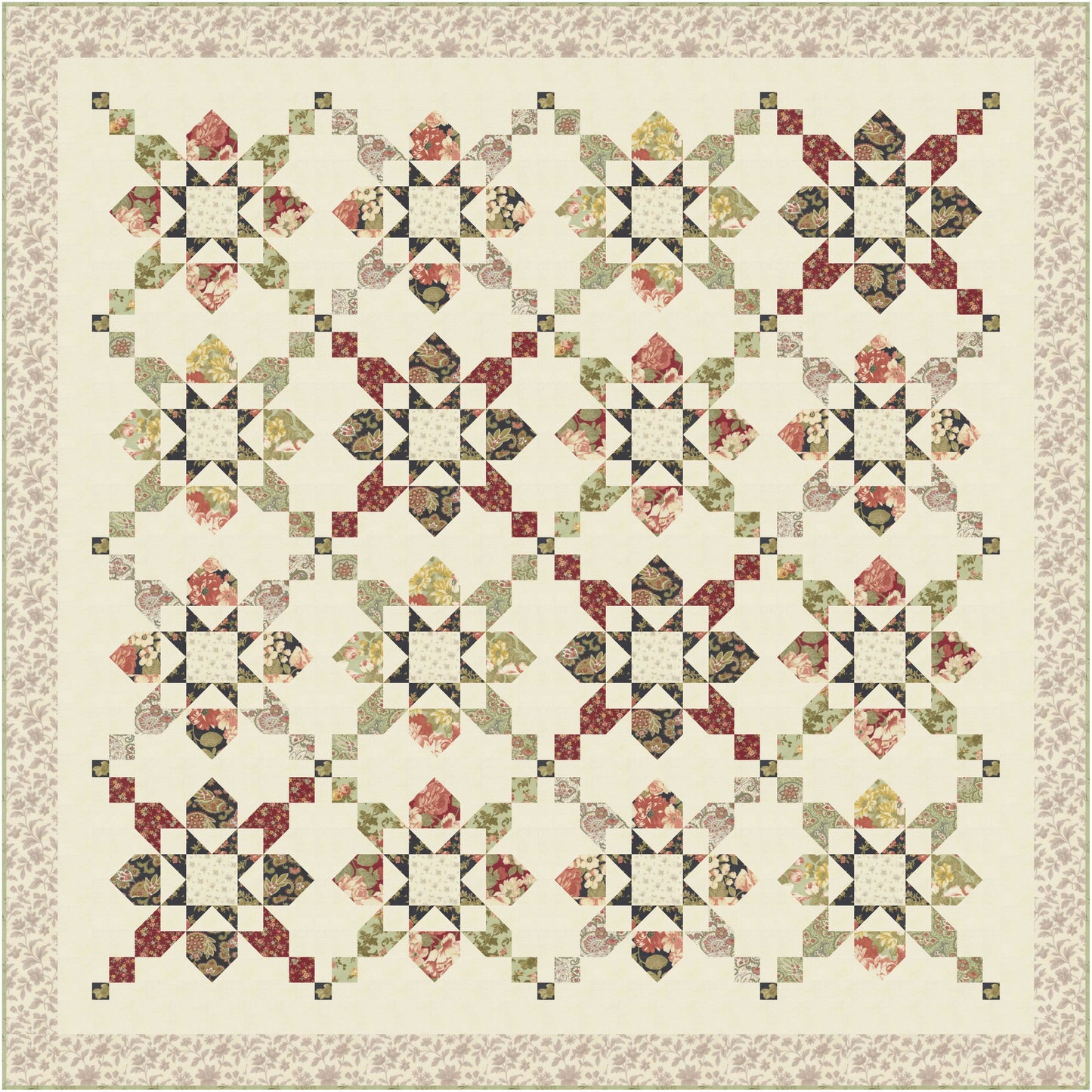 Jubilant Quilt Kit featuring Ambiance by 3 Sisters for Moda