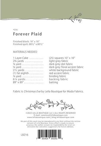 Forever Plaid Quilt Pattern by Lella Boutique