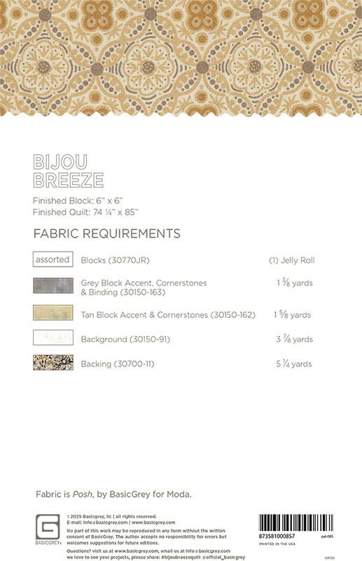 Bijou Breeze Quilt Kit featuring Posh by Basic Grey