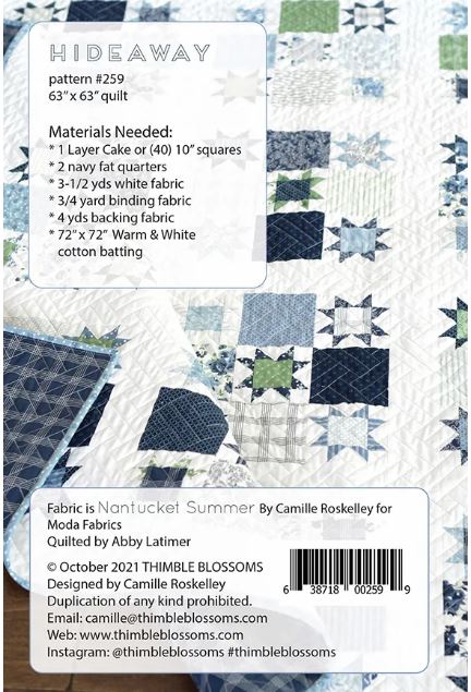 Hideaway Quilt Pattern