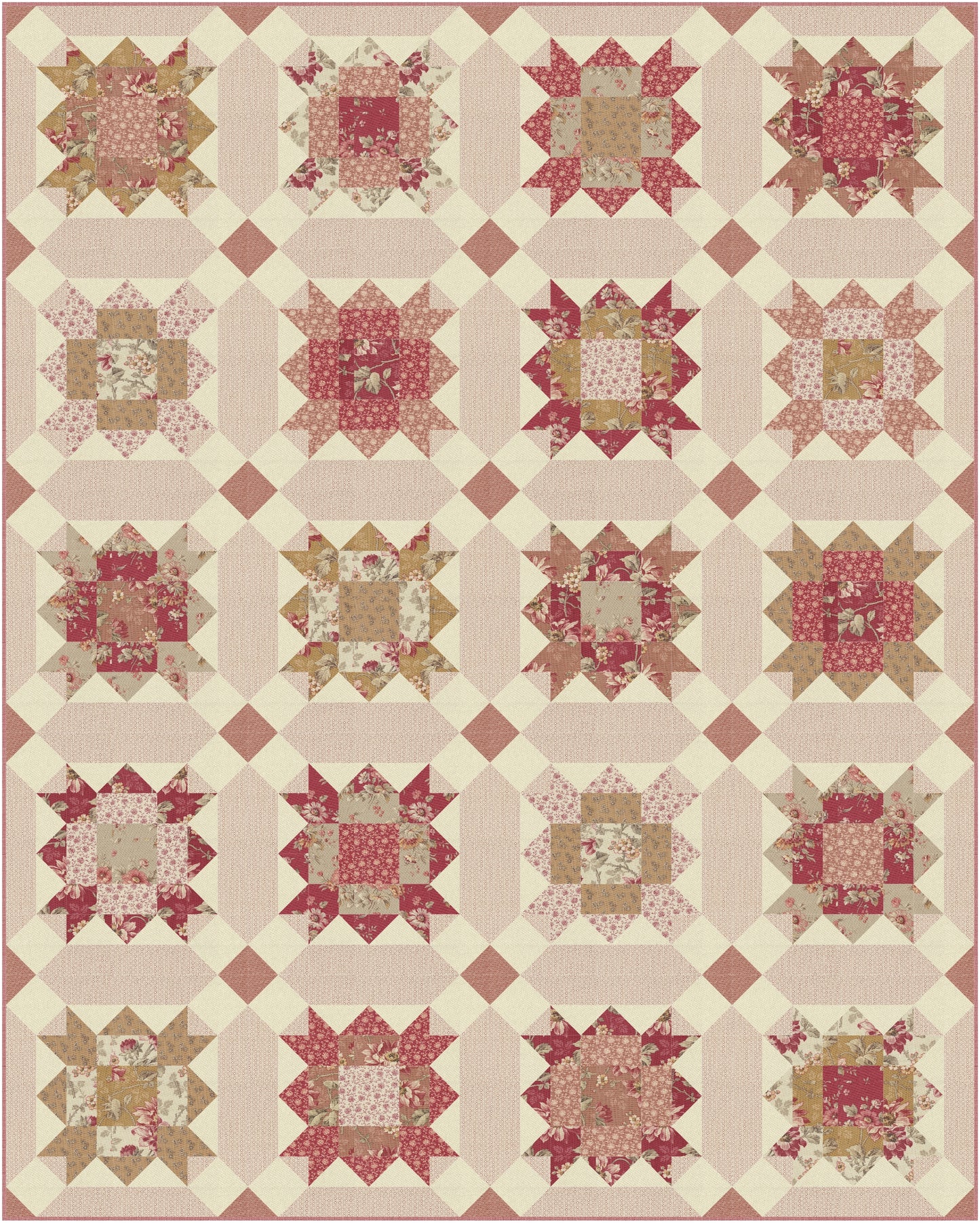 Wishy Washi Quilt Kit featuring Joie De Vivre by French General for Moda