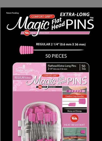 Taylor Seville 50 Count Extra Long Flat Head Magic Pin 220290 Taylor Seville#1