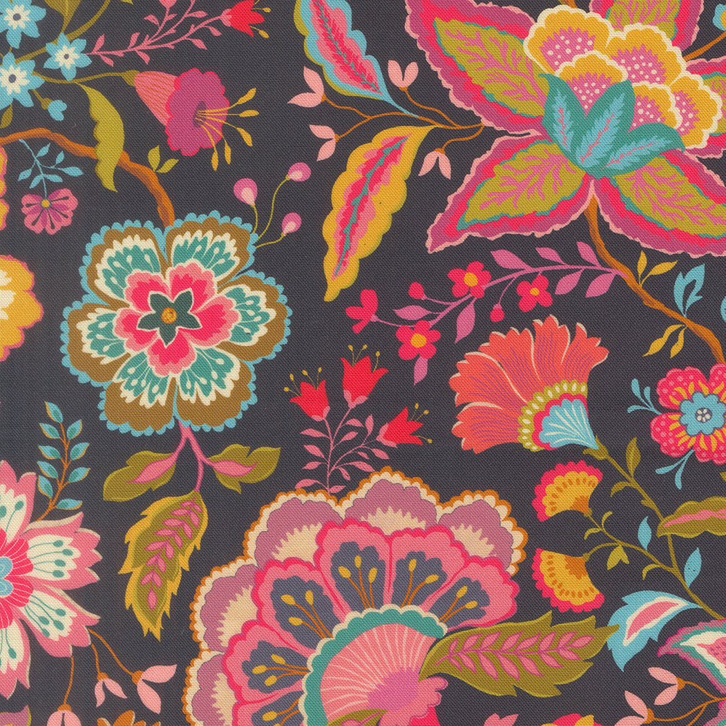 Sitara Jasmine Midnight 11980 12 by Crystal Manning for Moda