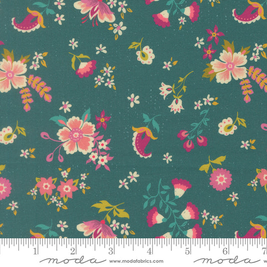 Sitara Davina Dark Teal 11982 14 by Crystal Manning for Moda