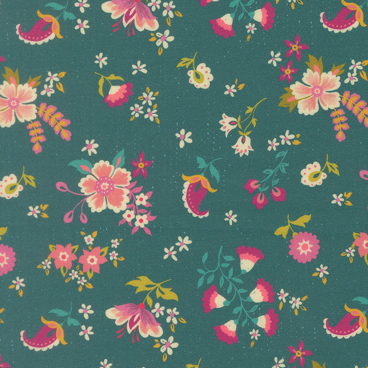 Sitara Davina Dark Teal 11982 14 by Crystal Manning for Moda