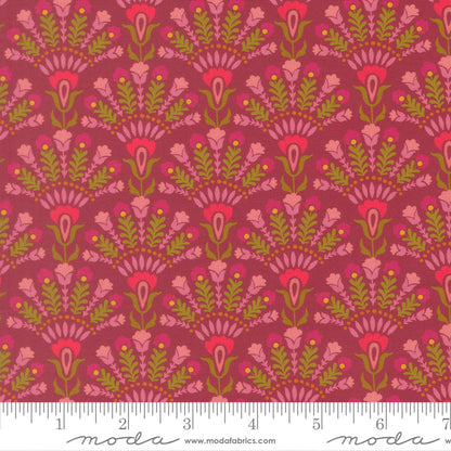 Sitara Opaline Rose Wine 11983 20 by Crystal Manning for Moda
