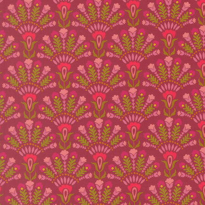 Sitara Opaline Rose Wine 11983 20 by Crystal Manning for Moda