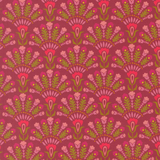 Sitara Opaline Rose Wine 11983 20 by Crystal Manning for Moda
