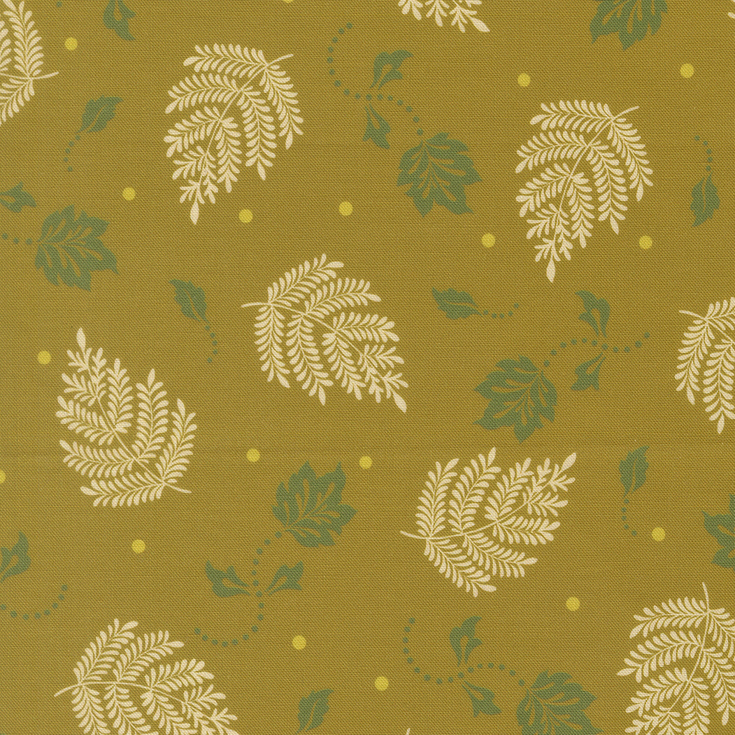 Sitara Paisley Leaf Olive 11986 17 by Crystal Manning for Moda