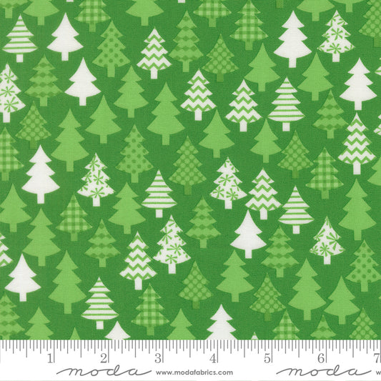 Snow Time - Christmas Trees Evergreen - 22502 13 by Me and My Sister Designs for Moda