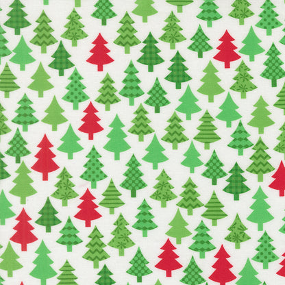 Snow Time - Christmas Trees Winter White - 22502 11 by Me and My Sister Designs for Moda