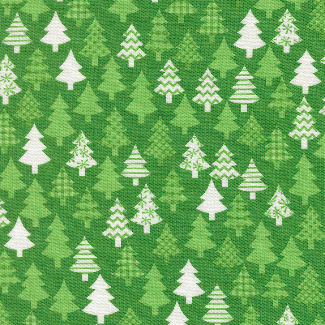 Snow Time - Christmas Trees Evergreen - 22502 13 by Me and My Sister Designs for Moda