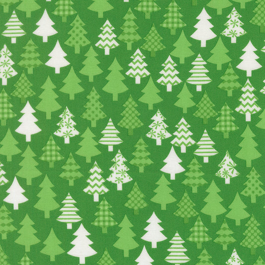 Snow Time - Christmas Trees Evergreen - 22502 13 by Me and My Sister Designs for Moda