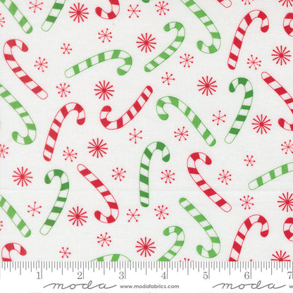 Snow Time - Candy Cane Winter White - 22503 11 by Me and My Sister Designs for Moda