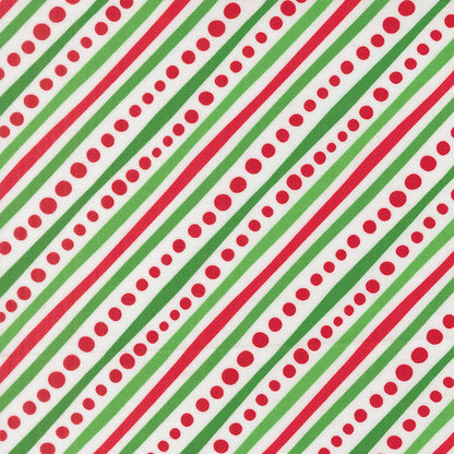 Snow Time - Dotted Bias Stripe Winter White - 22504 11 by Me and My Sister Designs for Moda