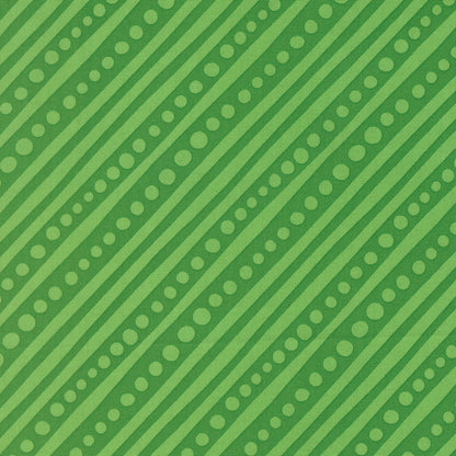 Snow Time - Dotted Bias Stripe Hollyleaf - 22504 12 by Me and My Sister Designs for Moda