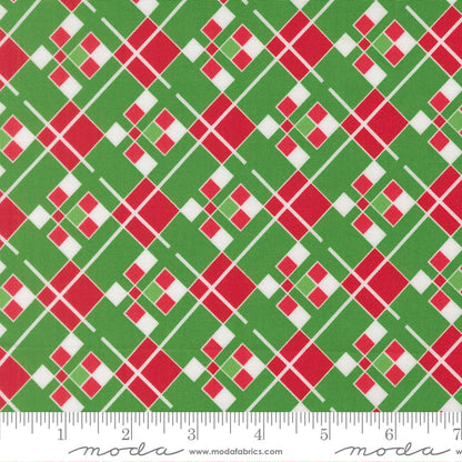 Snow Time - Vintage Checks and Plaids Evergreen - 22505 13 by Me and My Sister Designs for Moda