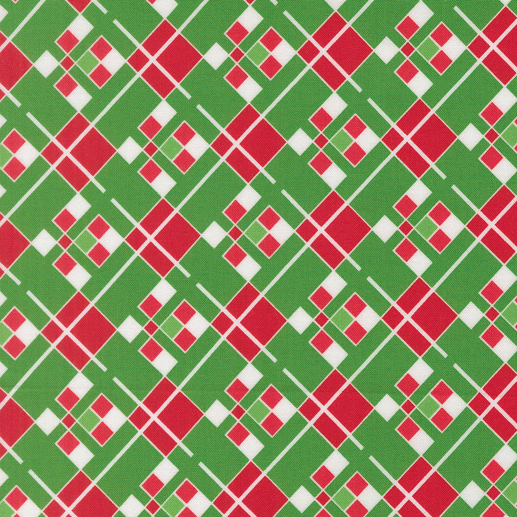 Snow Time - Vintage Checks and Plaids Evergreen - 22505 13 by Me and My Sister Designs for Moda