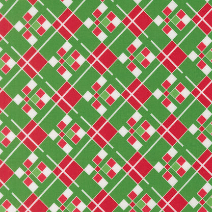 Snow Time - Vintage Checks and Plaids Evergreen - 22505 13 by Me and My Sister Designs for Moda