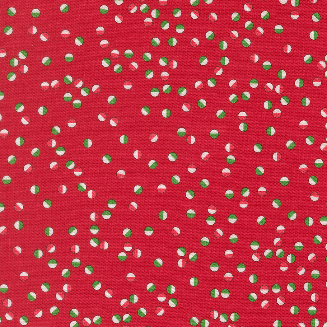 Snow Time - Jolly Dots Poinsettia Red - 22506 14 by Me and My Sister Designs for Moda