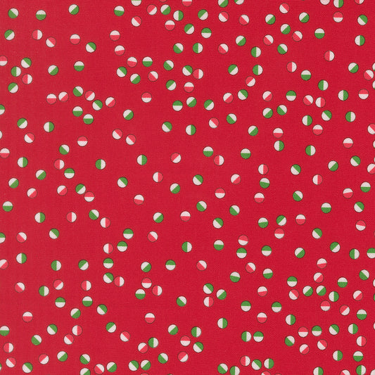 Snow Time - Jolly Dots Poinsettia Red - 22506 14 by Me and My Sister Designs for Moda