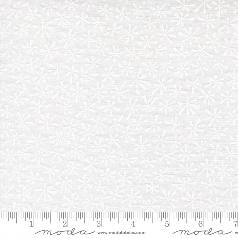 Snow Time - Tinsel Blenders Winter White on White - 22507 21 by Me and My Sister Designs for Moda