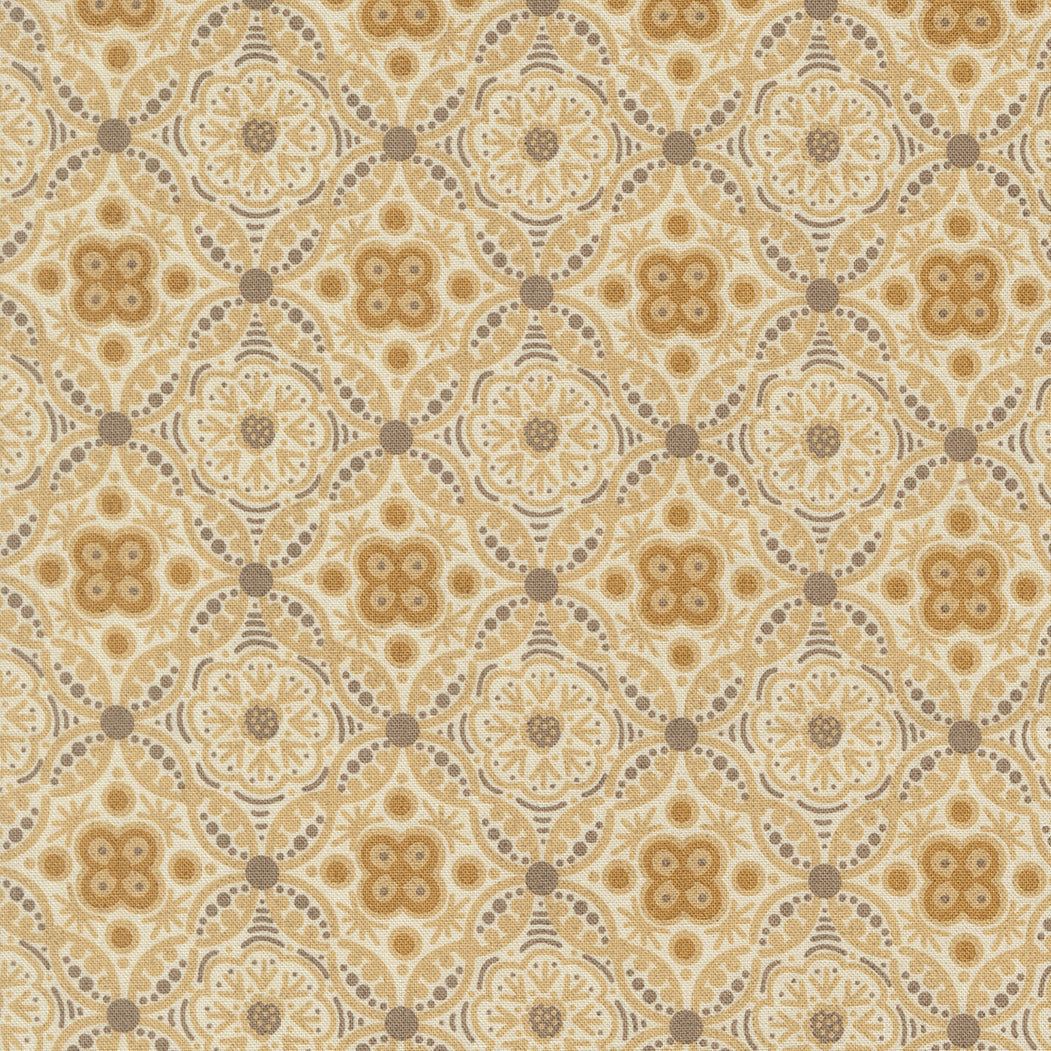 Posh Filigree Damask Medallion Ivory Whisper - 30772 11 by Basic Grey for Moda